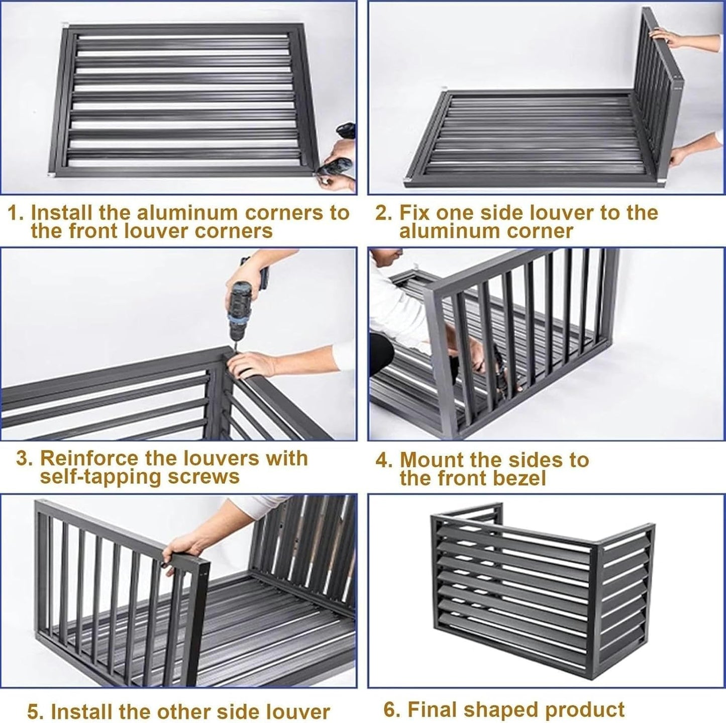 Mini Split Air Conditioner Cover for Outside Units,Dustproof and Waterproof,Aluminum Air Conditioner and Heat Pump Cover,Shelf Plant Stand,Outdoor AC Unit Cover,Noise Reduction,Suitable for