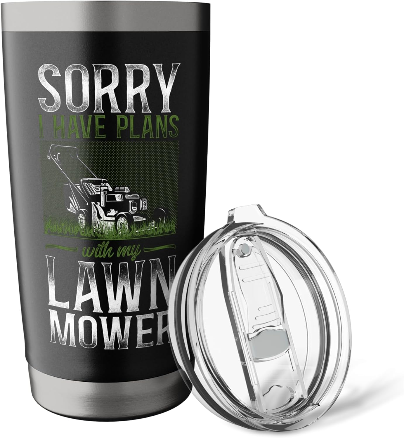 Lawn Mower Mowing Dad Father Landscaper Vintage Sorry I Have Stainless Steel Insulated Tumbler