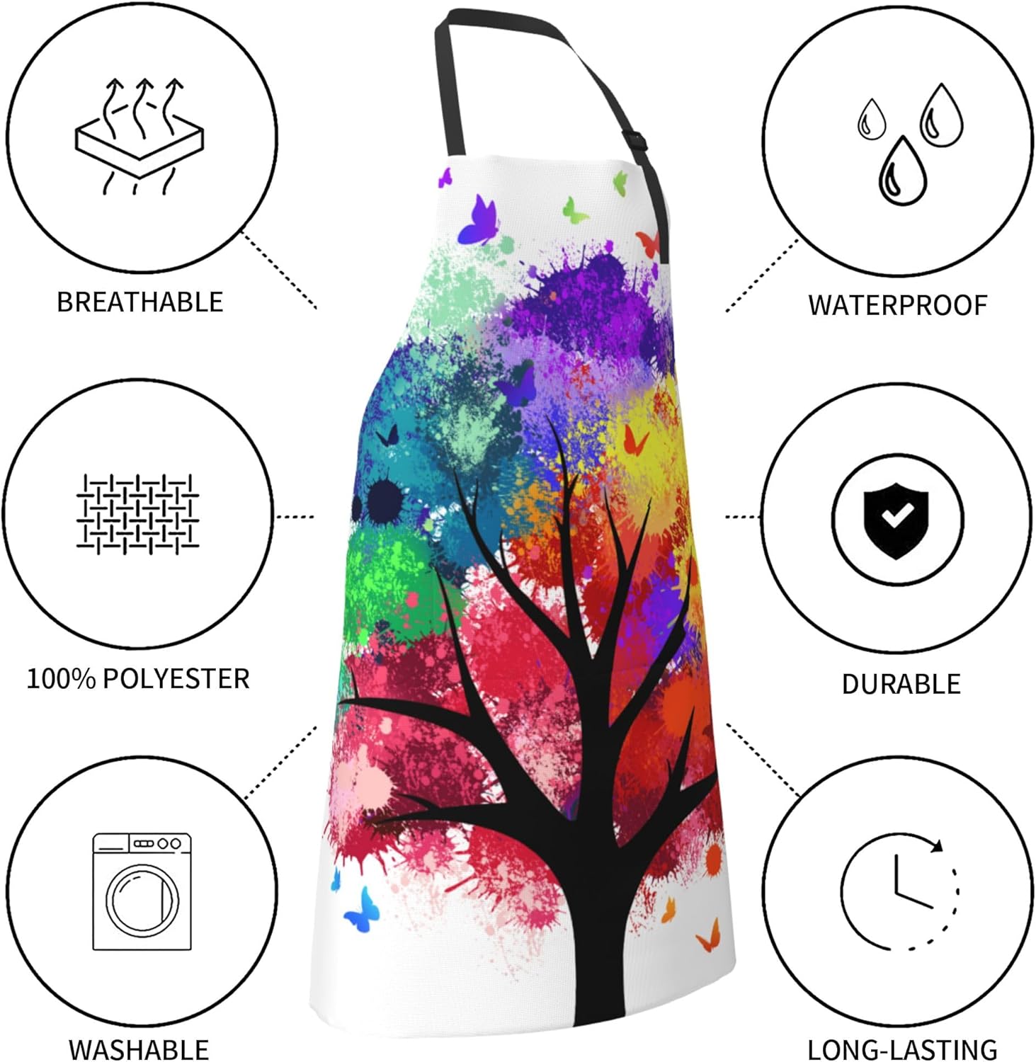 Artist Painting Apron with 2 Pockets Painters Art Aprons Gifts for Wom