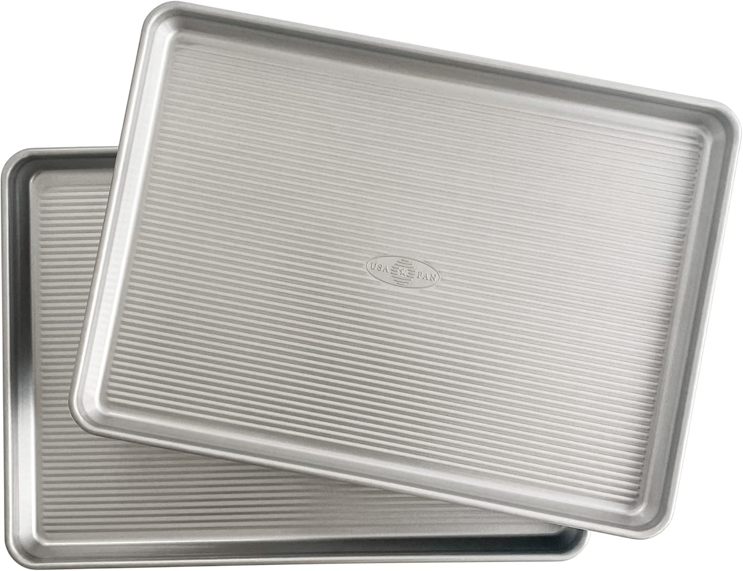 USA Pan Bakeware Half Sheet Pan, Set of 2 Baking Sheets, Aluminized St