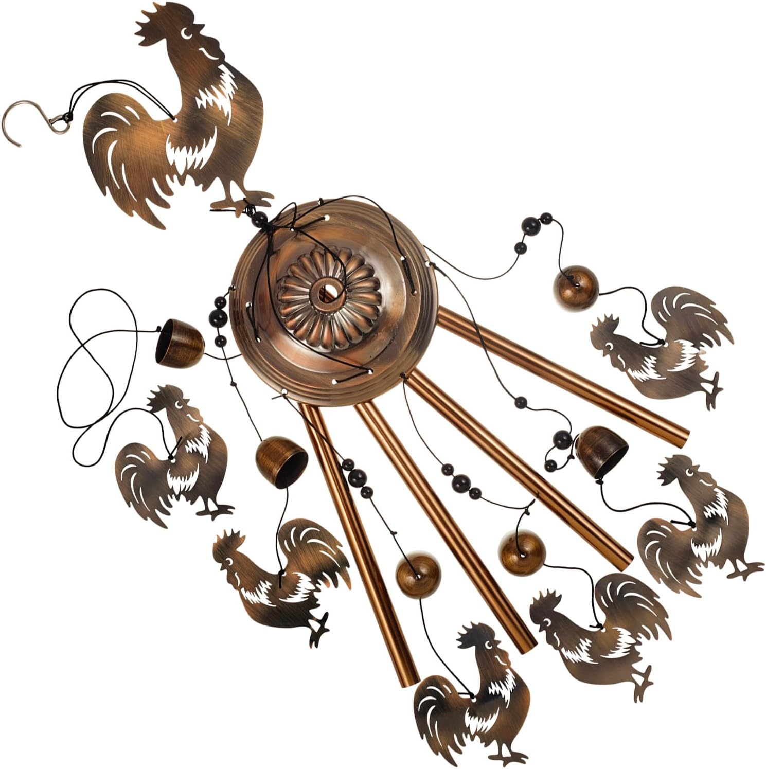 Bronze Chickens Wind Chimes for Home, Garden, Balconies, Rooms, Patio,