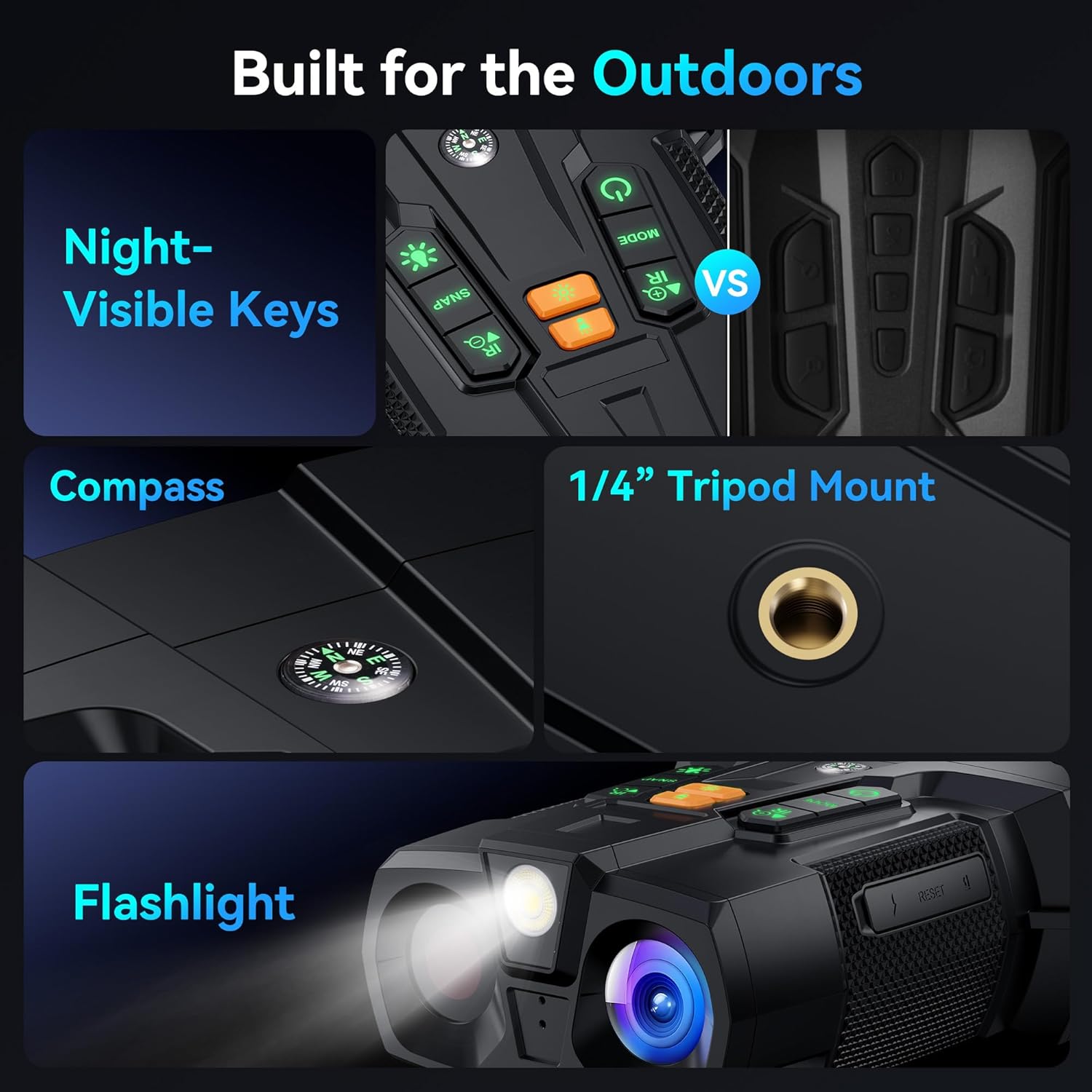 4K Night Vision Goggles for Adults: 4.5" HD Large Screen Digital Night