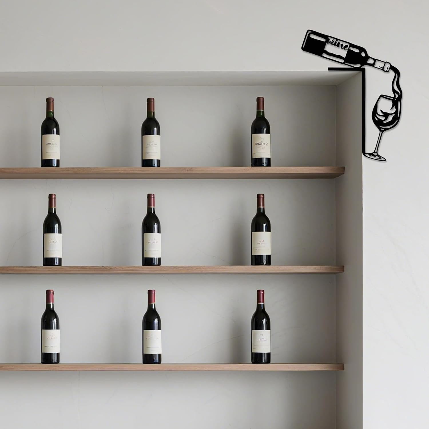 YATEASLU Wine Decor for Kitchen - Rustproof Metal Bar Signs for Home B