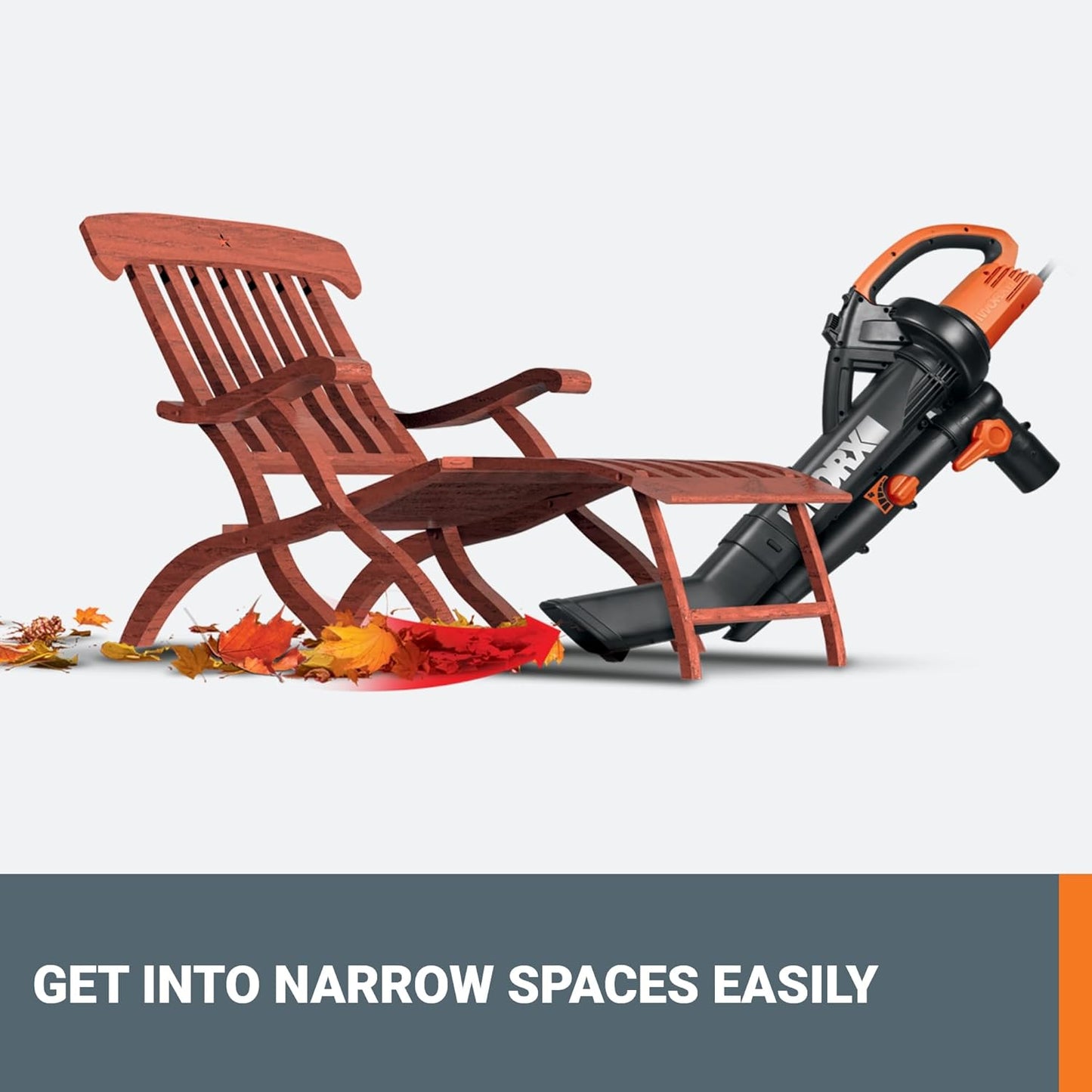 WORX Trivac 3 in 1 Electric Leaf Blower for Lawn Care, Leaf Vacuum wit