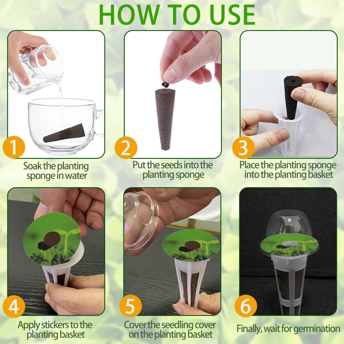 107pcs Seed Pod Kit for Aerogarden, Hydroponics Garden Accessories for