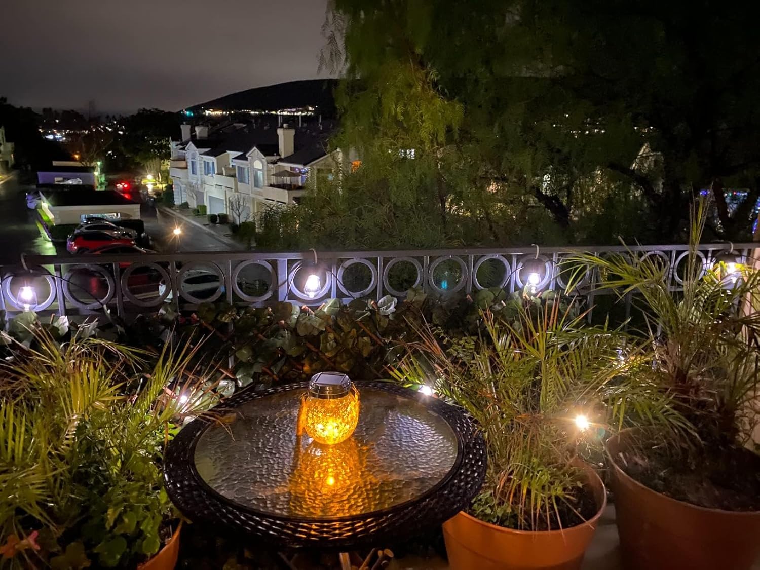 Brightech Ambience Pro Solar Powered Outdoor String Lights -27 ft Comm