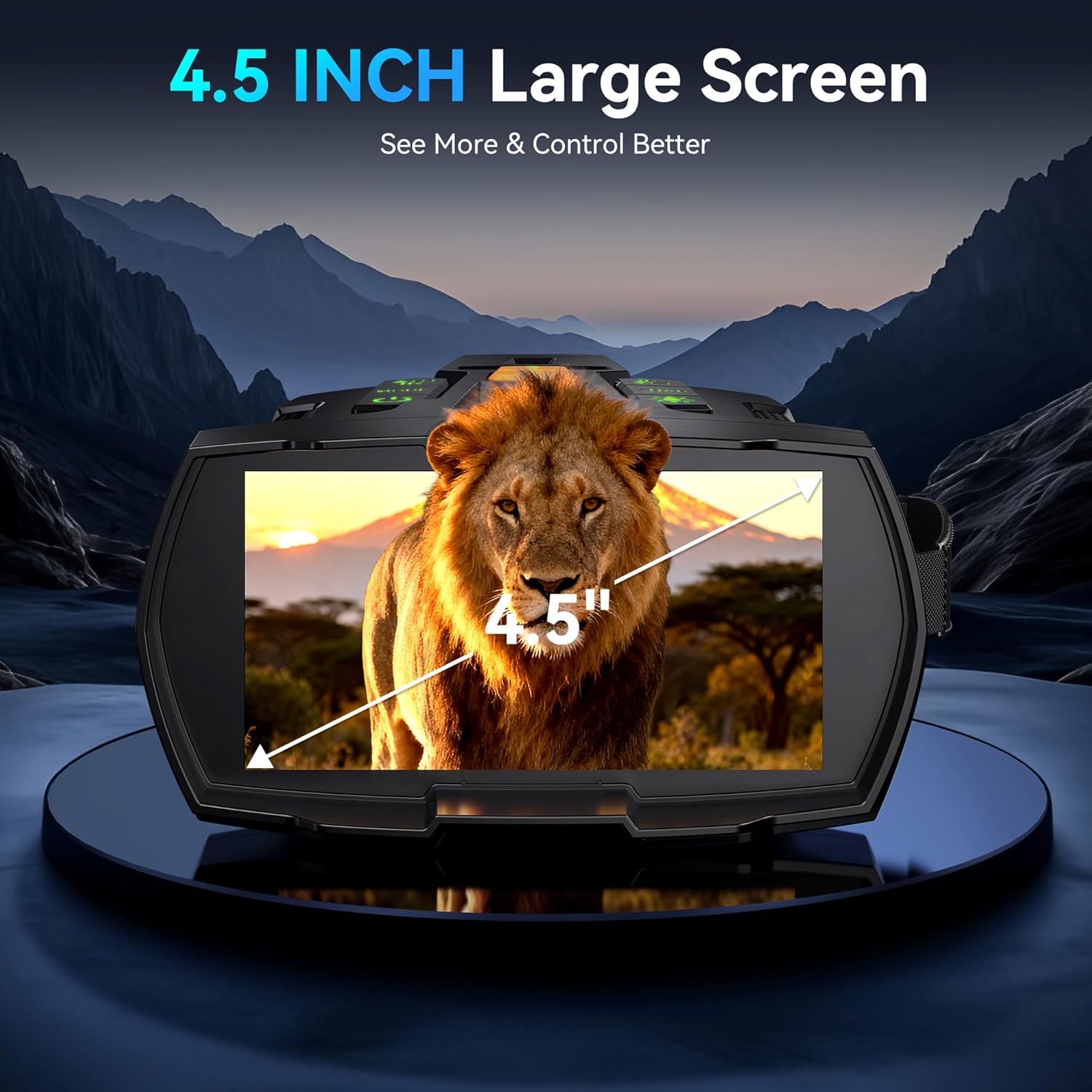 4K Night Vision Goggles for Adults: 4.5" HD Large Screen Digital Night