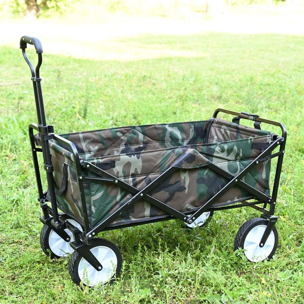 Folding Garden cart, Pull Truck, Trolley, Folding Transport cart, Maximum 80 kg, for Garden, Camping, Beach, Fishing, Shopping (C) (F) (D)