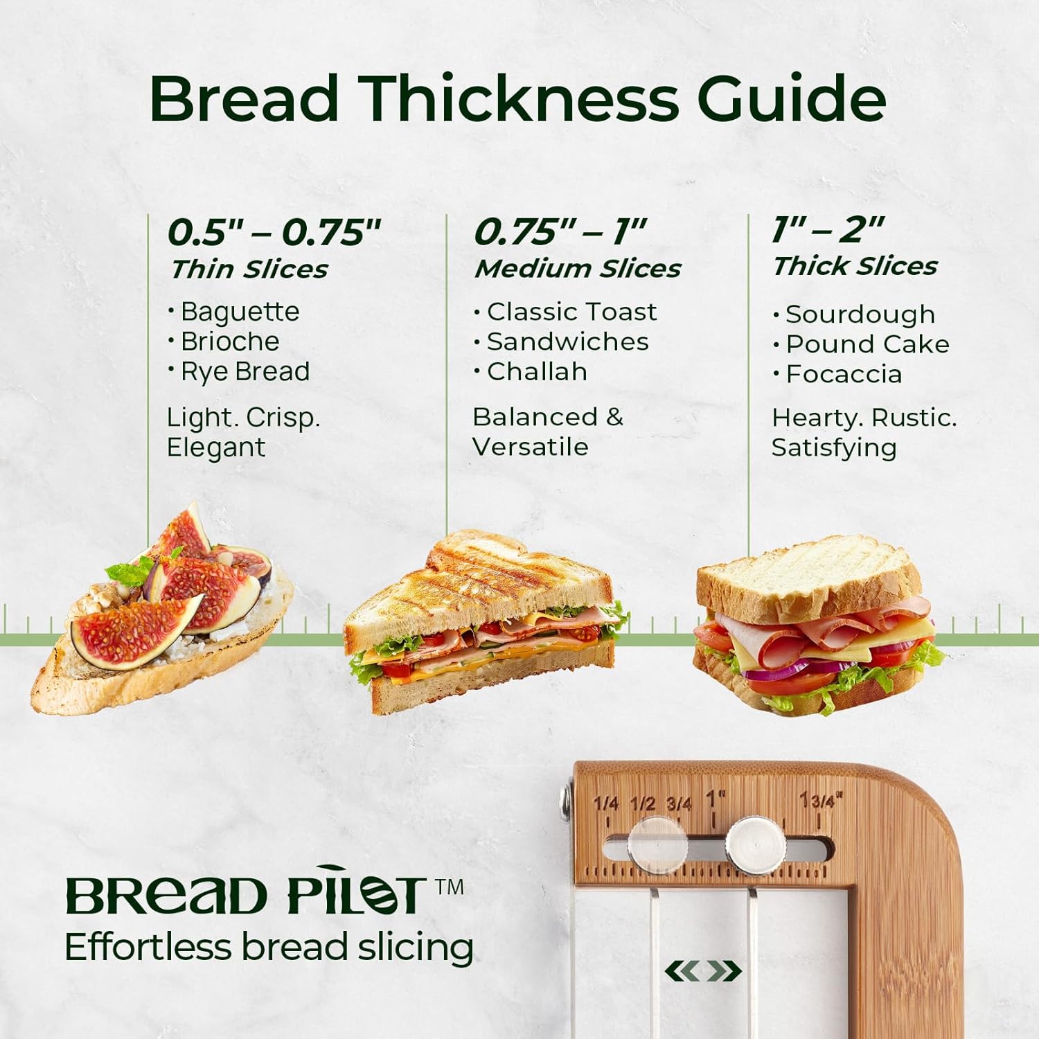 keechee Bread Pilot Adjustable Bread Knife – Upgraded Bread Slicer for