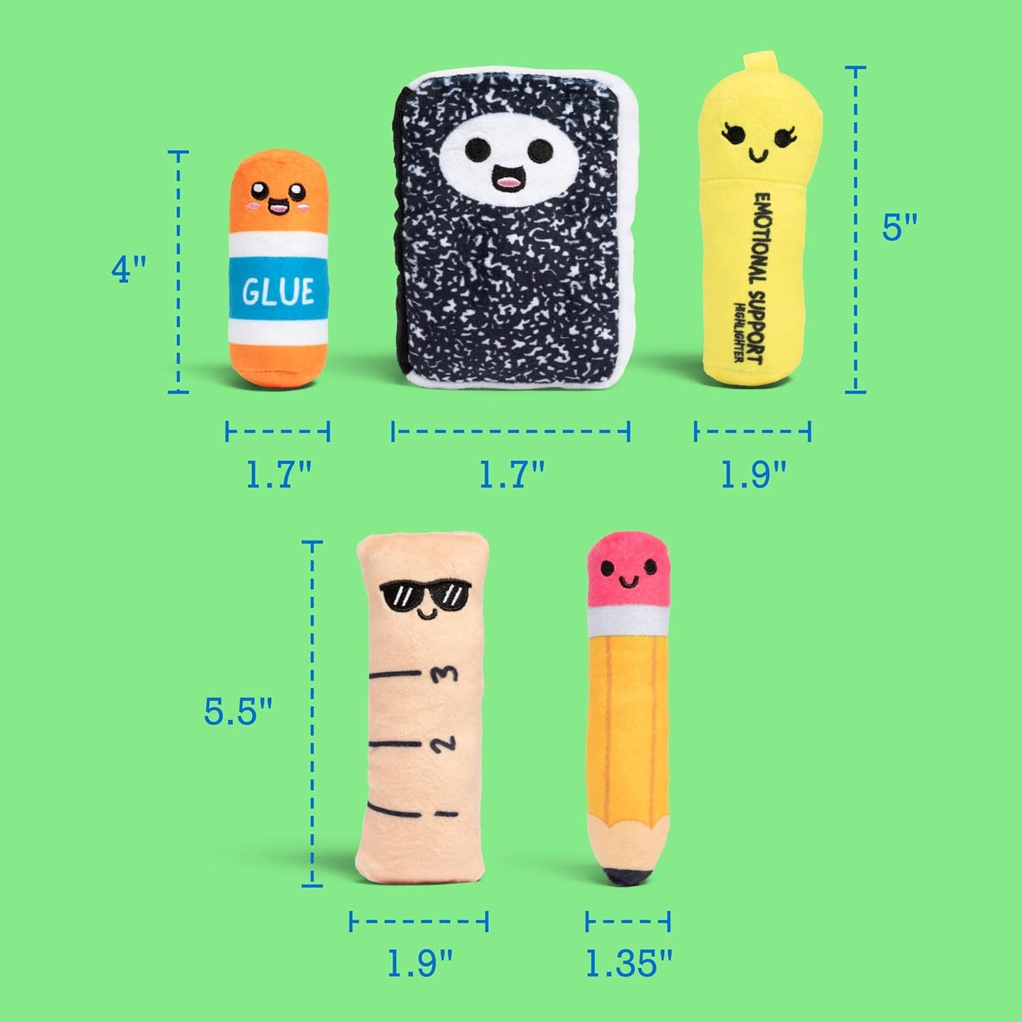 Emotional Support School Supplies Plush by Relatable - Cute Stuffed An