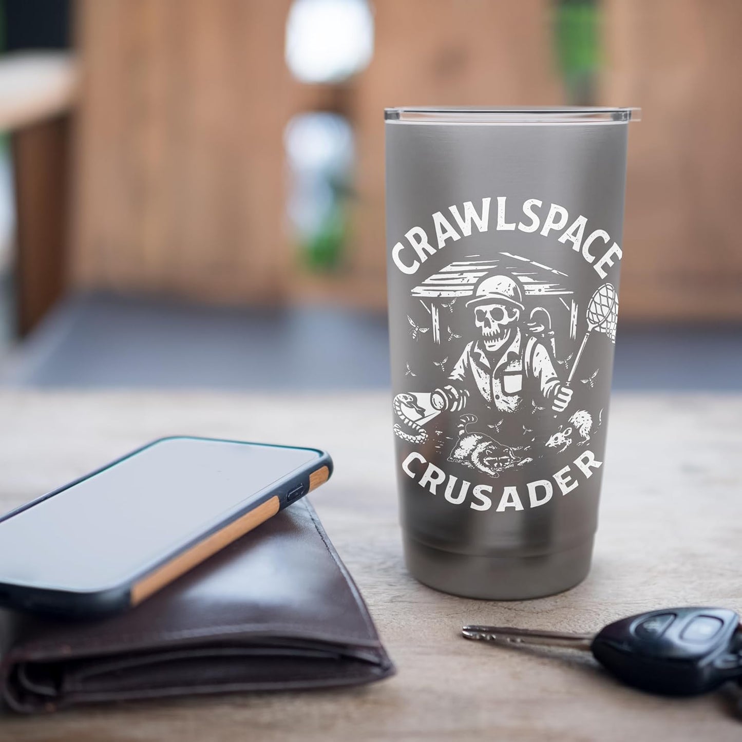 Crawlspace Crusader Exterminator Pest Control Gift Stainless Steel Insulated Tumbler