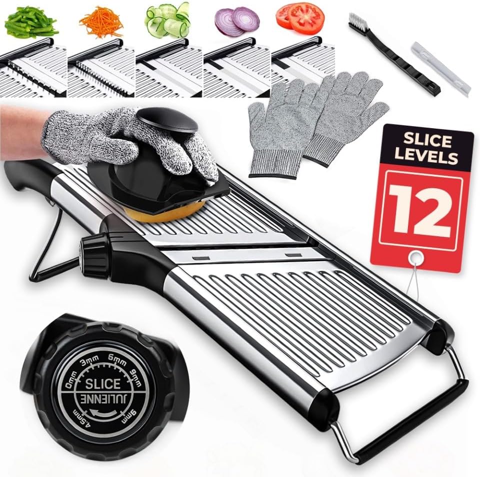 Gramercy Adjustable Mandoline Food Slicer, Mandoline Slicer for Kitche