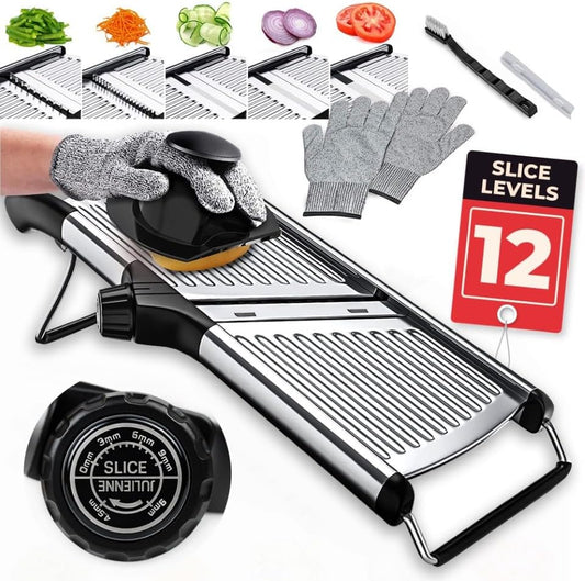 Gramercy Adjustable Mandoline Food Slicer, Mandoline Slicer for Kitche