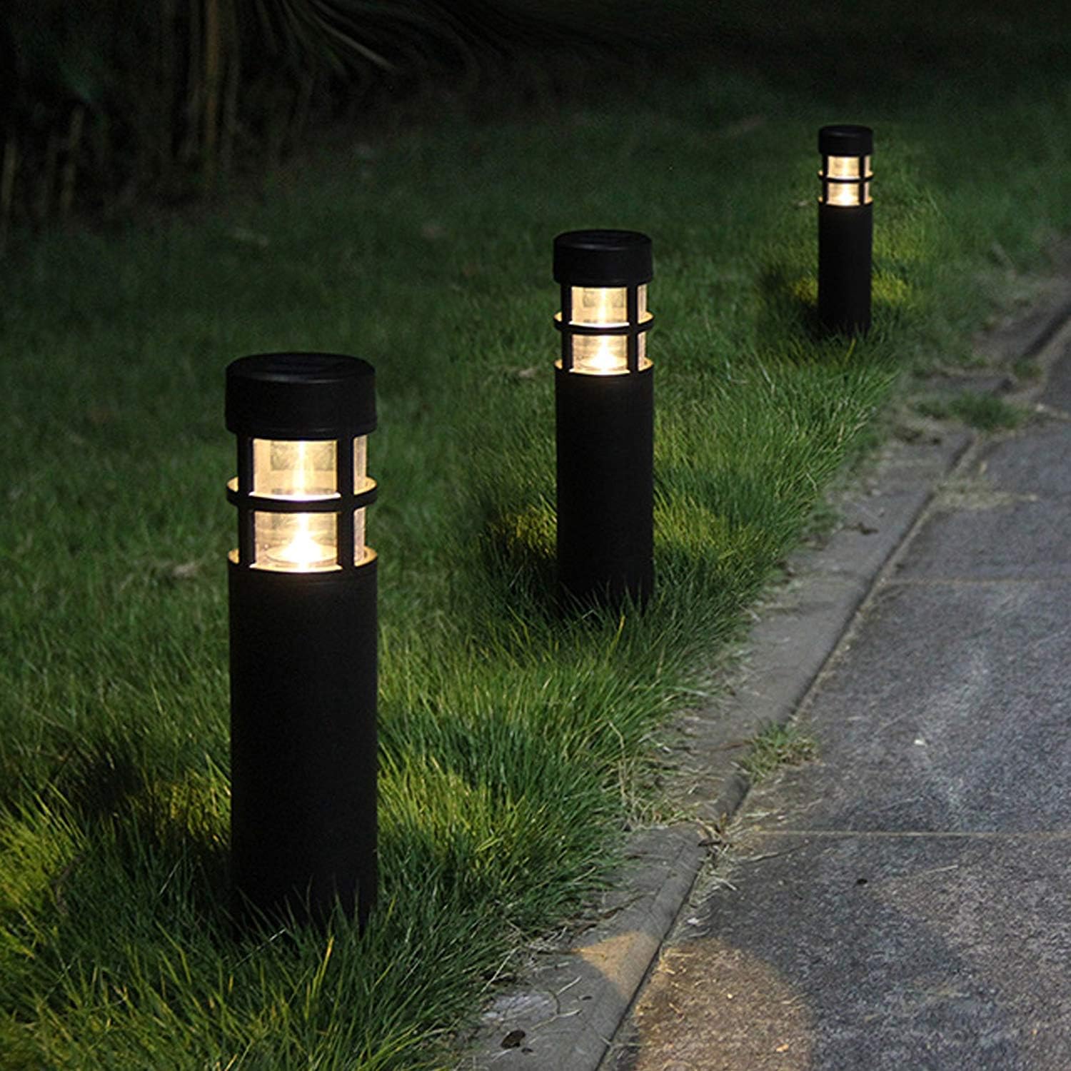 SUNWIND Solar Garden Lights Outdoor LED Bollard Solar Powered Path Lig