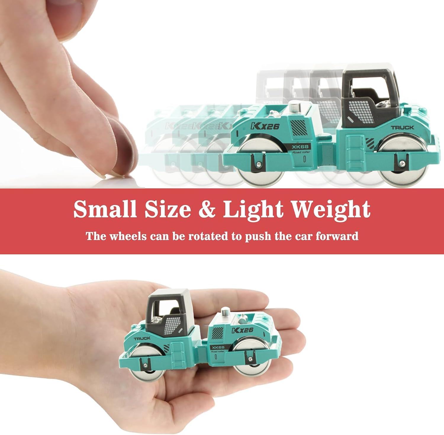 BenRich 6 Pcs Mini Die Cast Toy Set 1/64 Scale Alloy Construction Mode