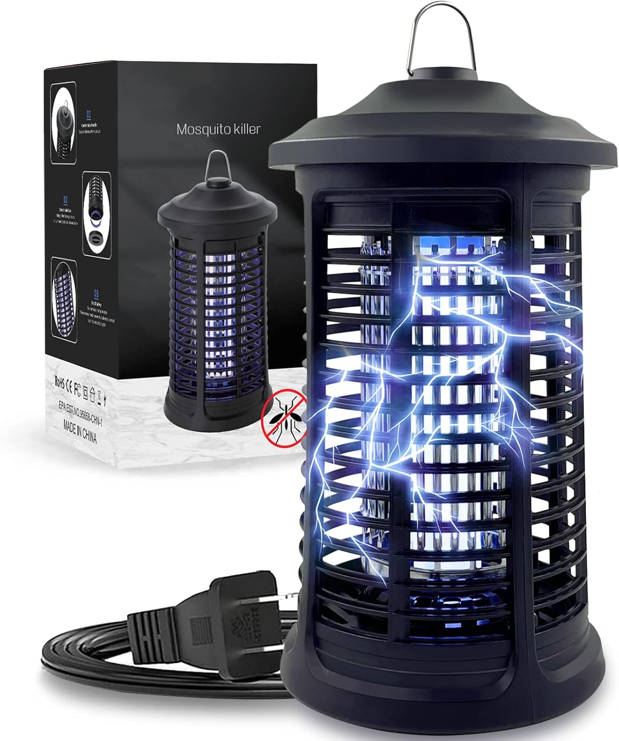 Electric Bug Zapper Indoor/Outdoor, 4200V High Powered Mosquito Zapper