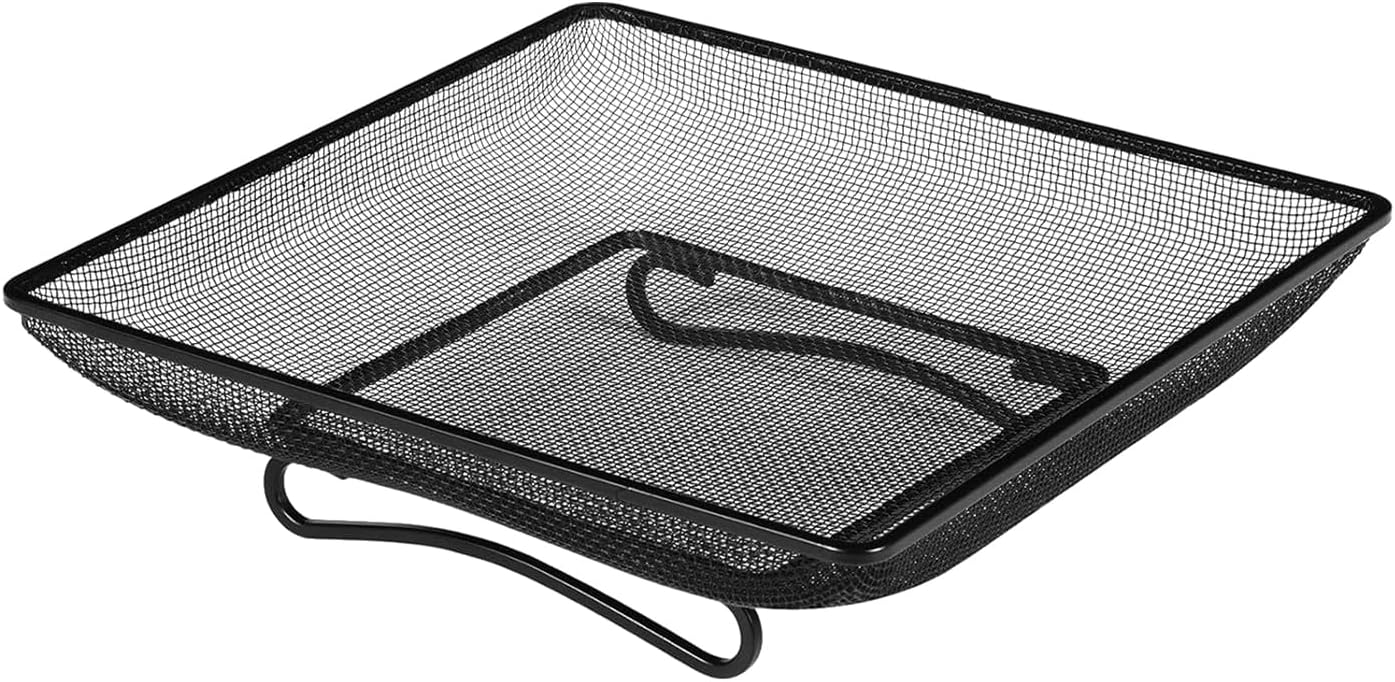 Wild Bird Feeders, Square Ground Tray Feeder, Metal Mesh Bowl for Feeding Birds, Stainless Steel Bird Feeder with Mesh Design, Outdoor Garden Station with Wildlife Access, Blue Jay Squirrel Feed Use