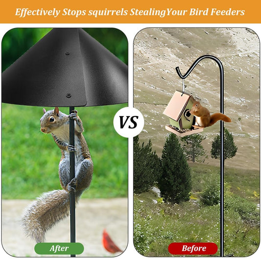 19 Inch Squirrel Baffle for Bird Feeder Pole, Outside Pole Mount Bird 