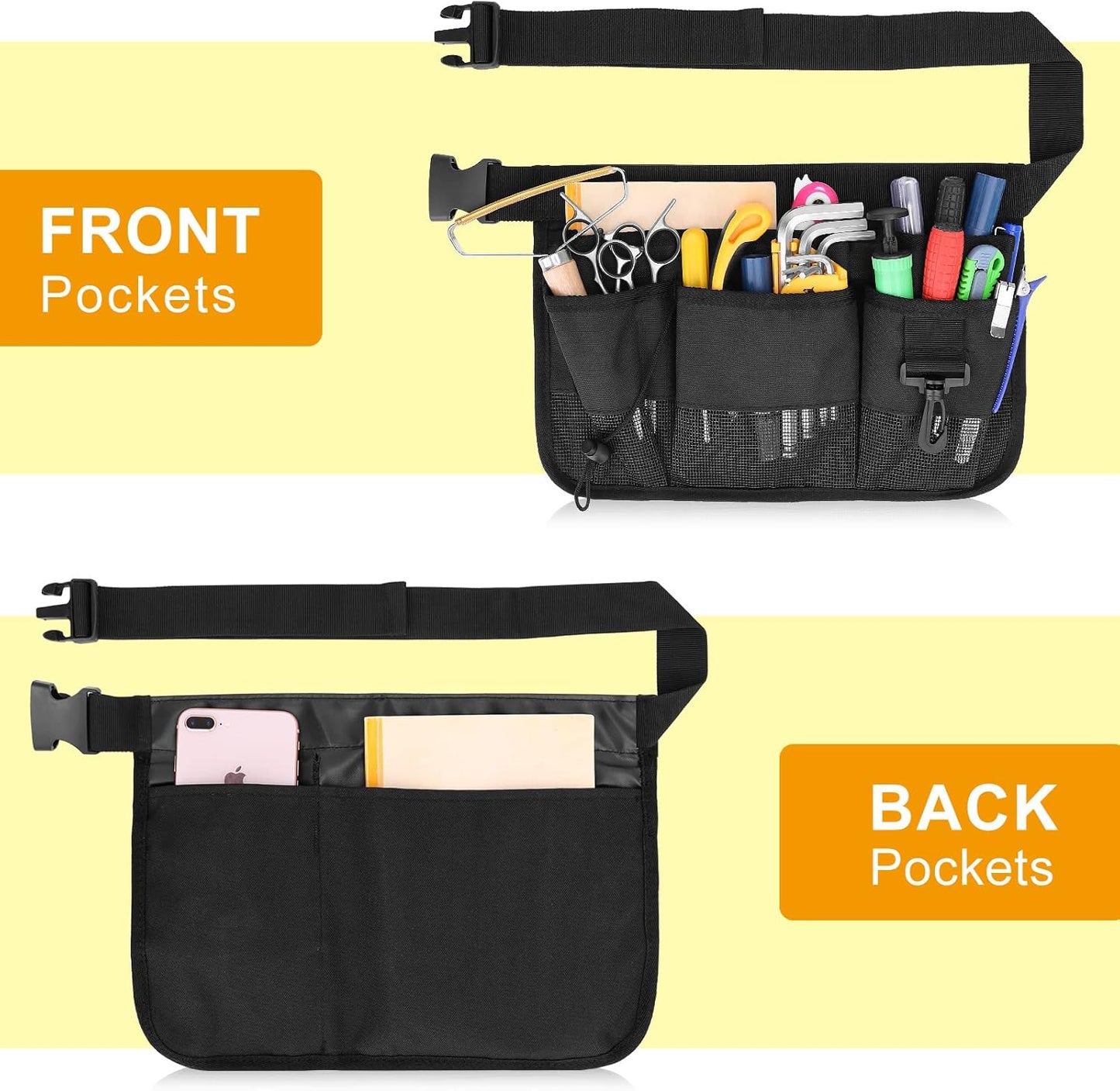 Gardening Tool Waist Bag Belt Heavy Duty Oxford Tool Apron with 7 Pock