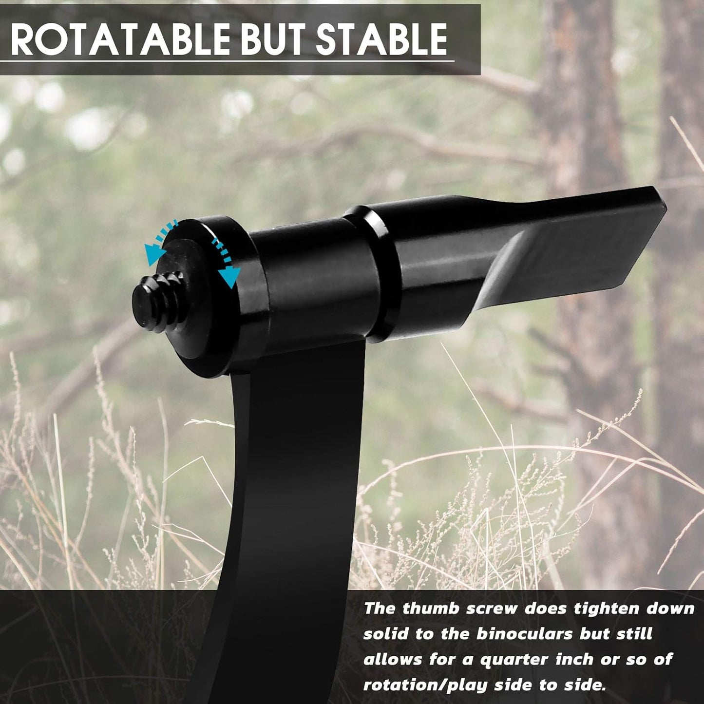 Binocular Tripod Adapter, Binocular Mount 1/4 Inch Threading Mount Aluminium,Tripod Adapter for Bird Watching, Safari Sports Events, Optics Uni-Adaptor Tripod