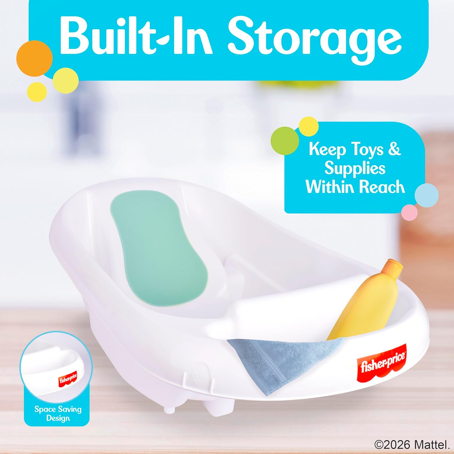 Fisher-Price™ 3-N-1 Grow with Baby Infant to Toddler Bath Tub with Sup