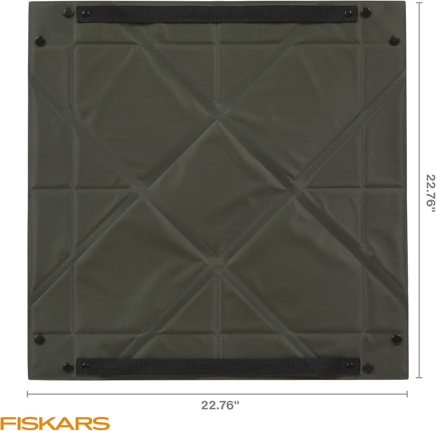 Fiskars Planting Mat for Indoor Gardening – Foldable Repotting Mat and Potting Tray with Snap-Up Sides, Durable Water-Resistant Nylon, 17.5" x 17.5"