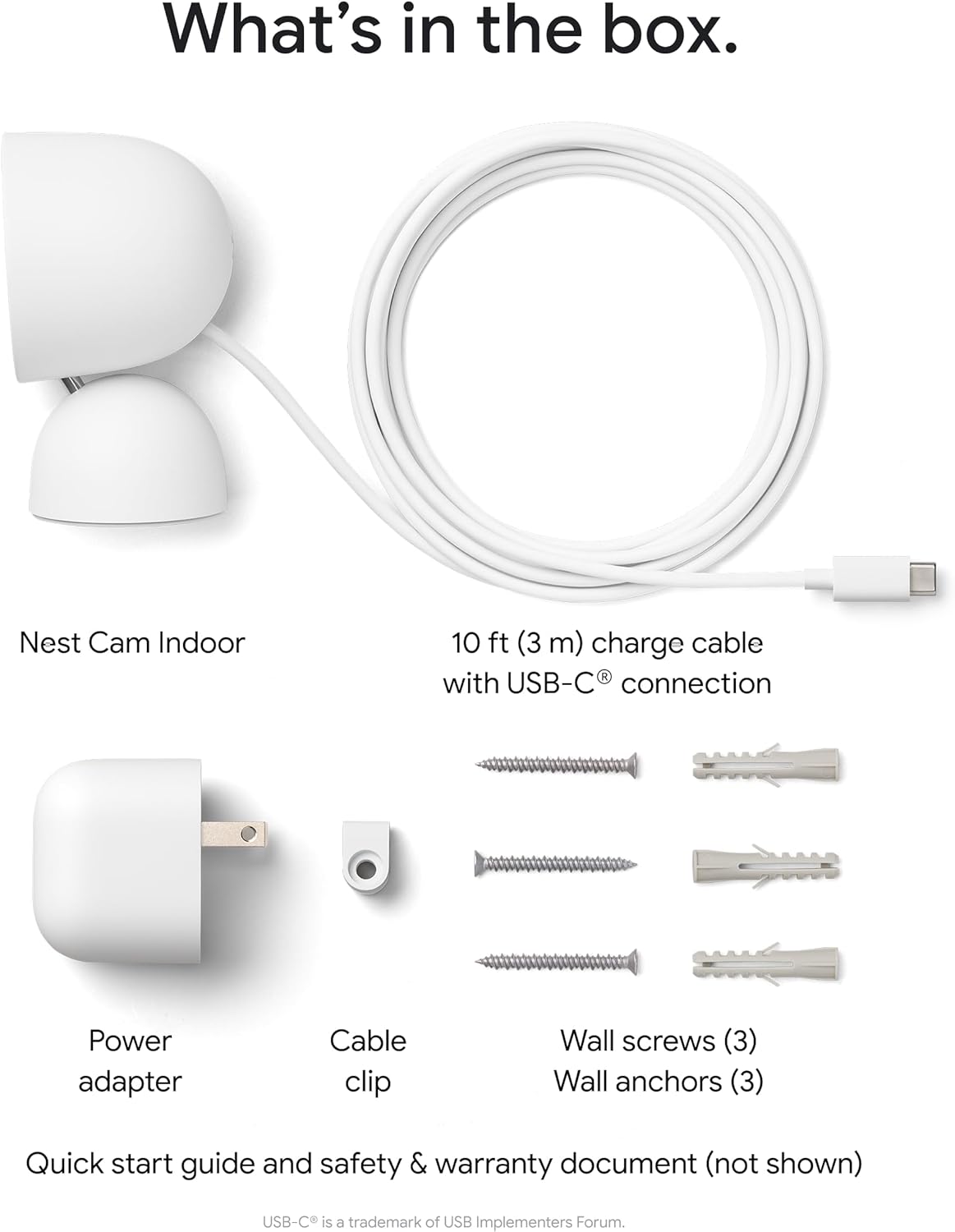 Google Nest Cam Indoor (Wired, 3rd Gen) - Security Camera with 2K Vide