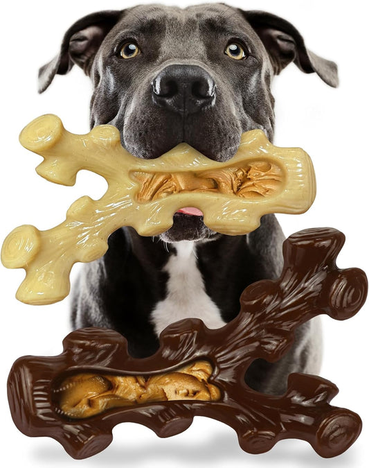 2 Pack Dog Chew Toys for Aggressive Chewers,Boredom and Stimulating Be