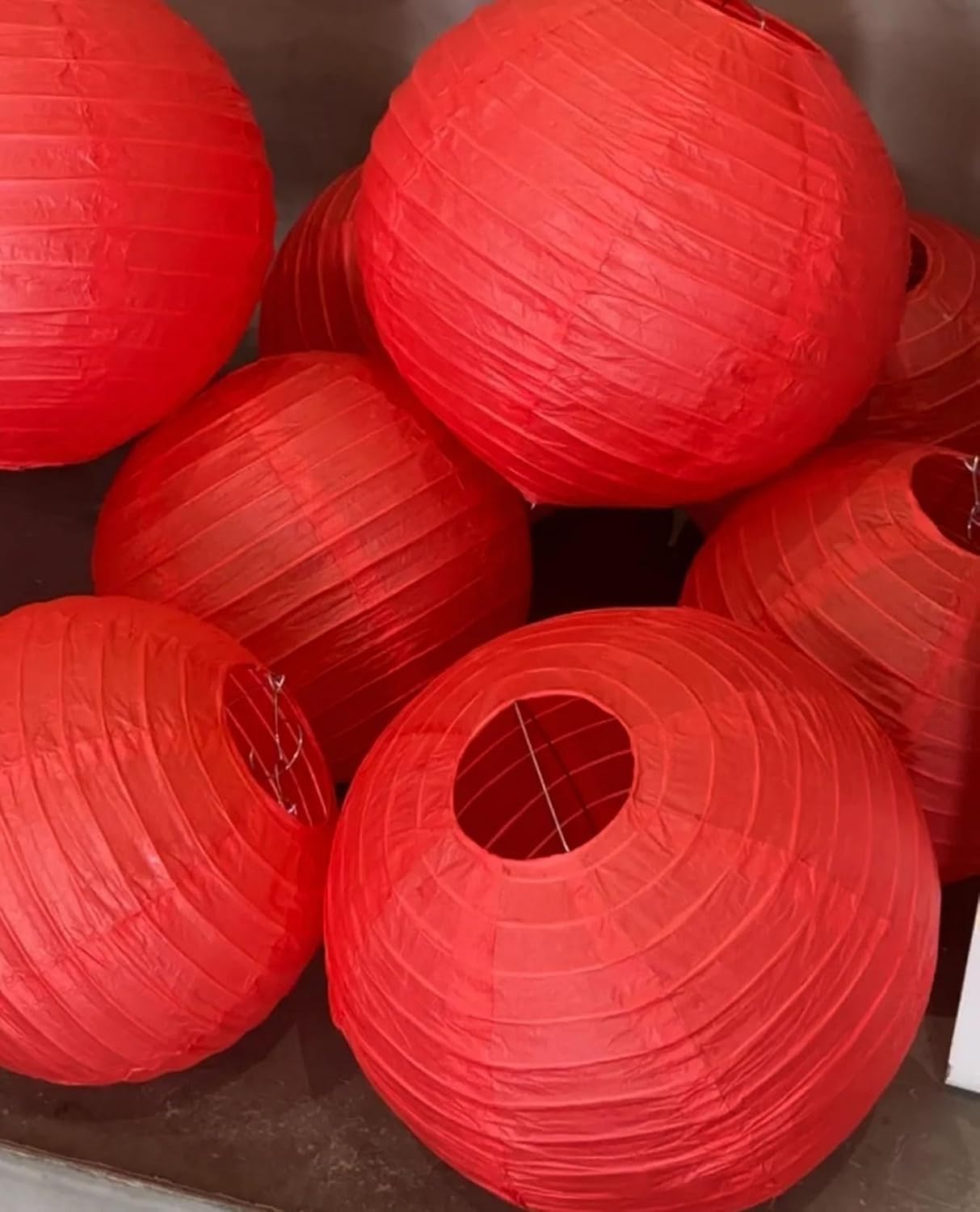 NUHUABD10pcs Paper Lanterns (5x12",5x10") 2026 Chinese New Year Decora