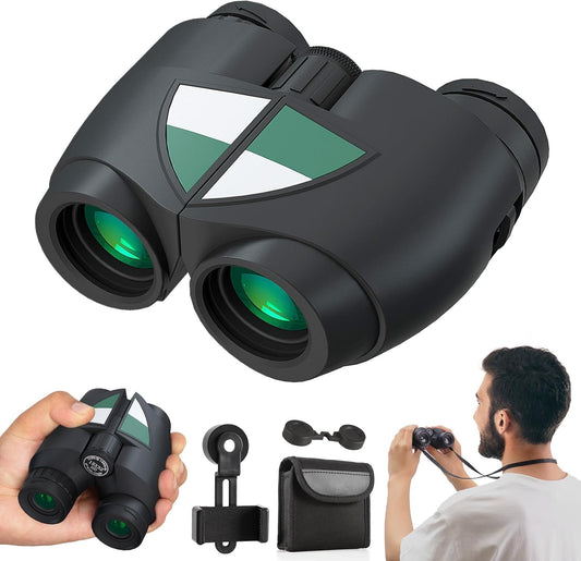 15x32 Compact Binoculars for Adults, High Power Lightweight Small Bino