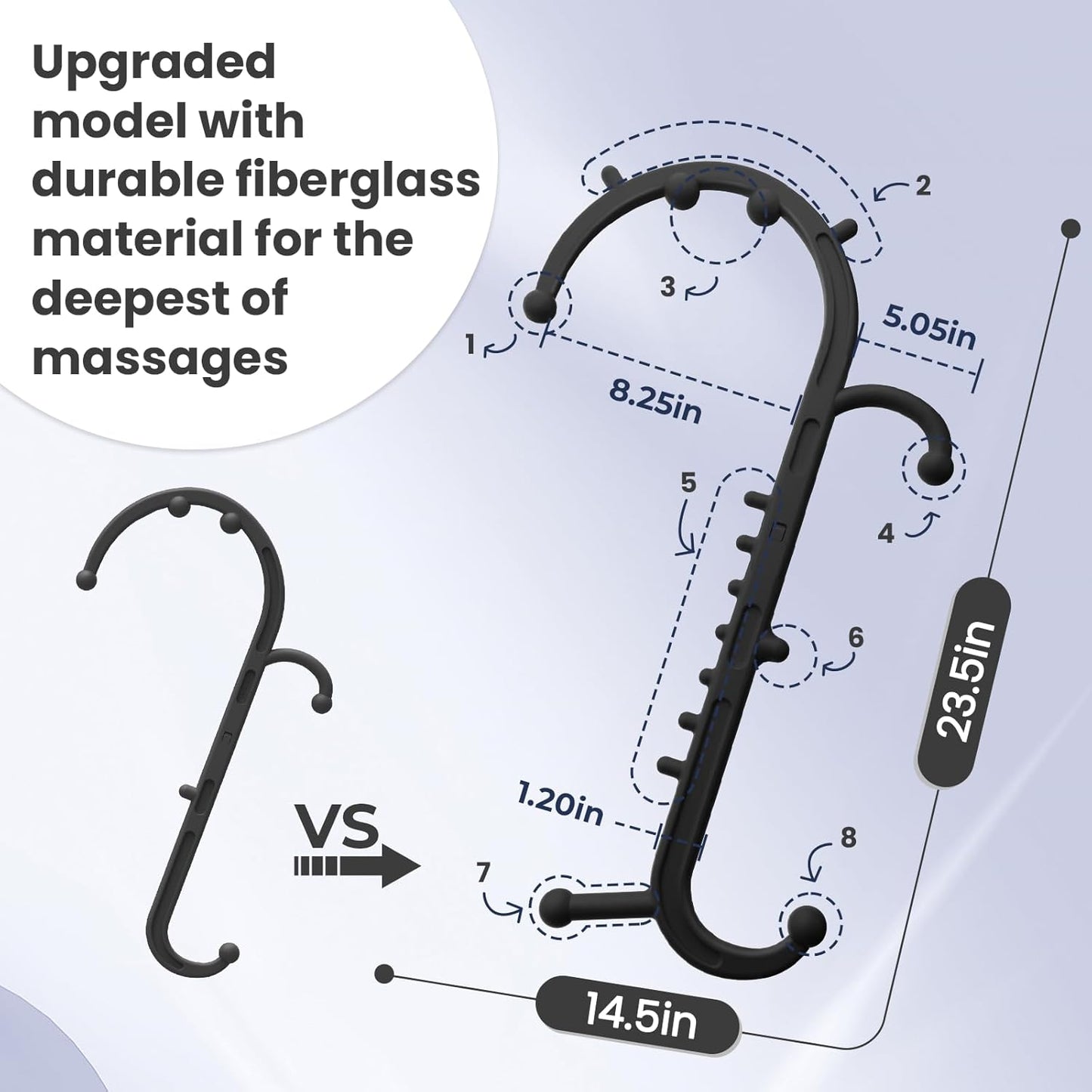 Deep Tissue Back & Neck Massager - Back Massager Stick for Pain Relief
