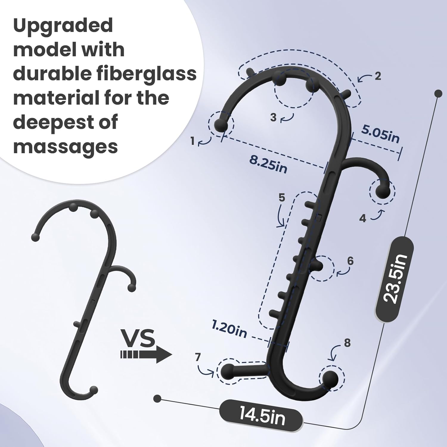 Deep Tissue Back & Neck Massager - Back Massager Stick for Pain Relief