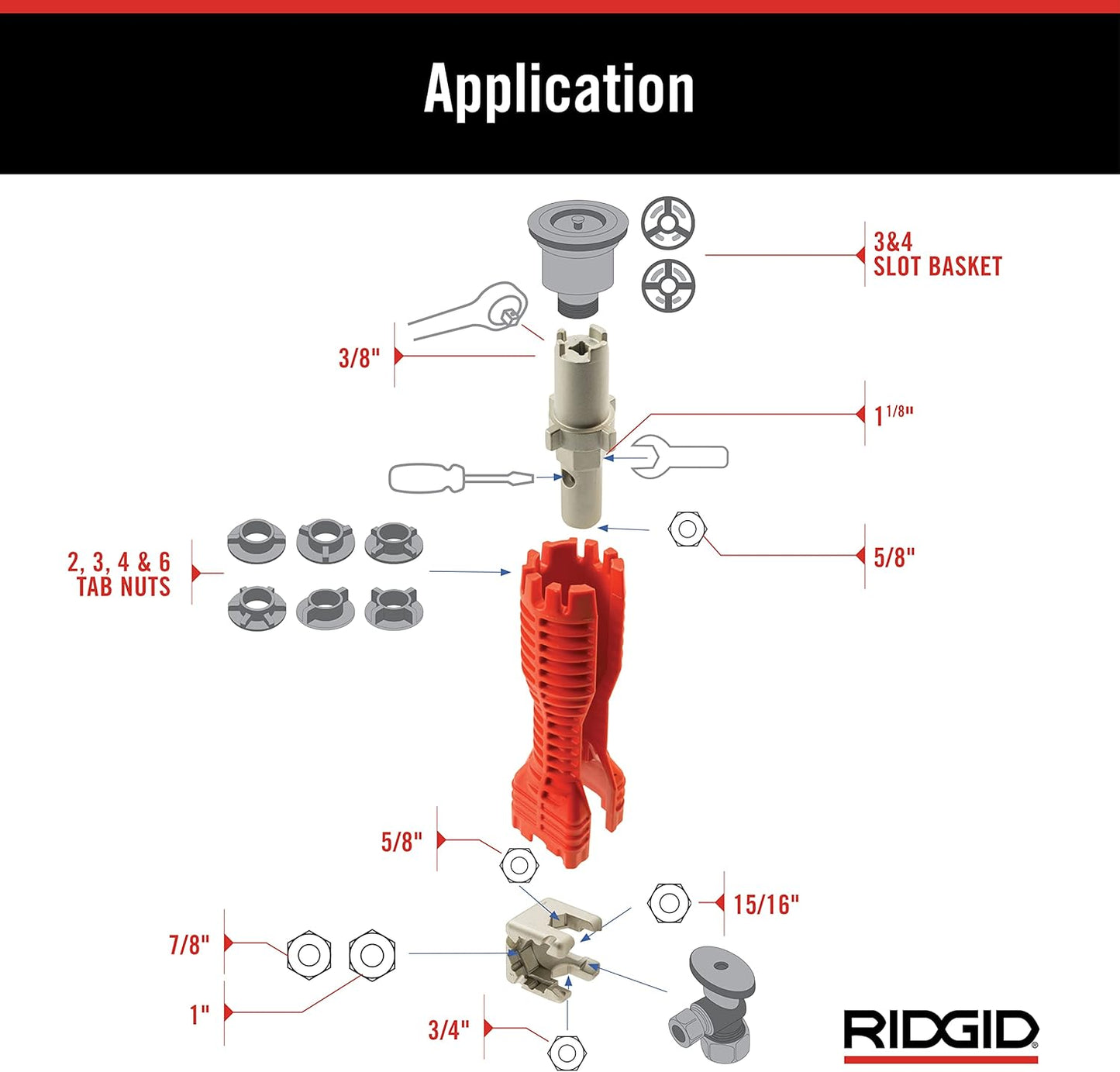 RIDGID 57003 EZ Change Plumbing Wrench Faucet Installation and Removal