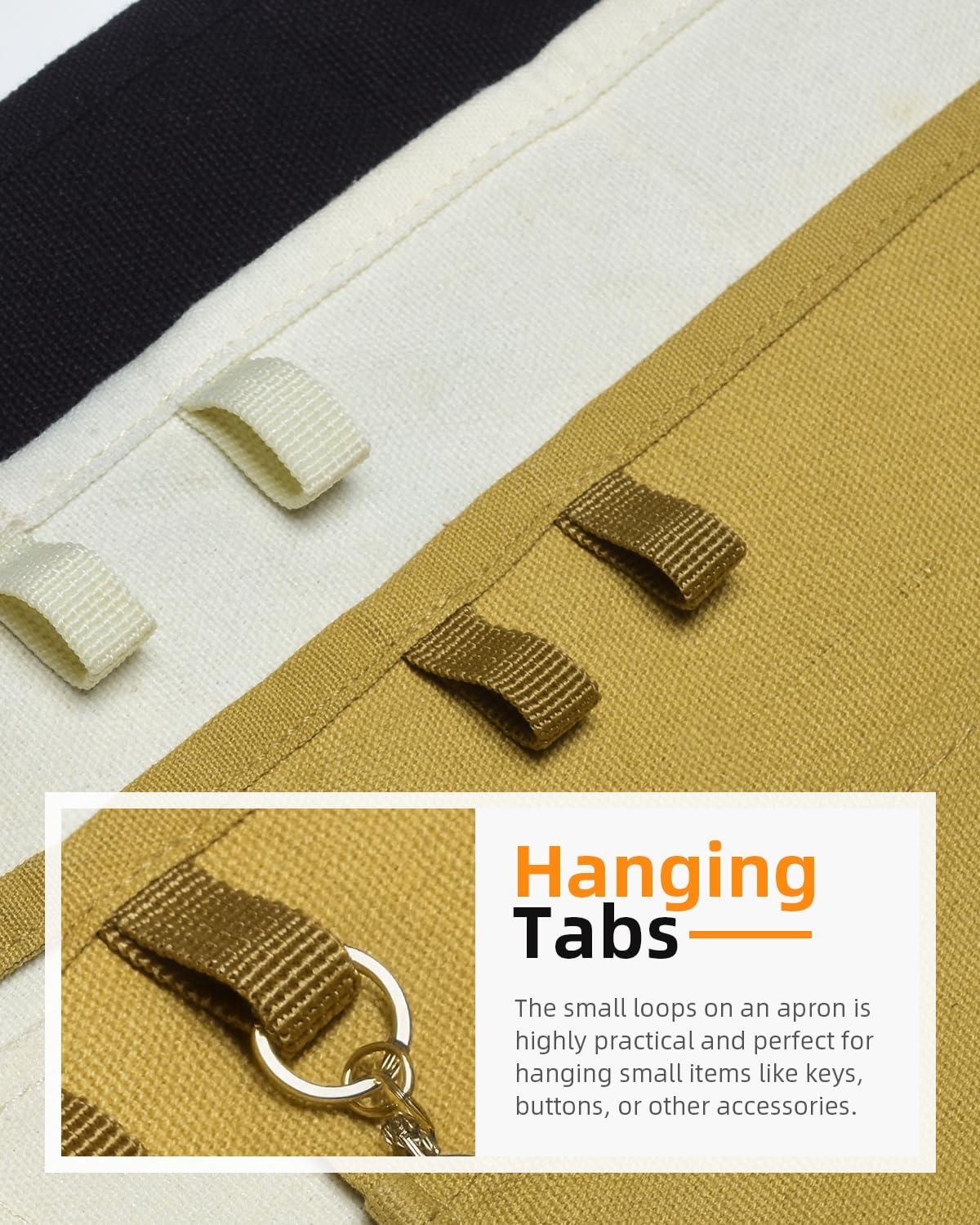 Canvas Work Waist Apron with 3 Pockets