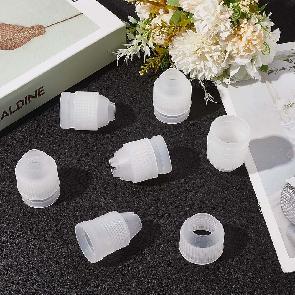 6 Pack Cake Decorating Couplers Piping Nozzle Coupler 2 x 1.5in Plasti