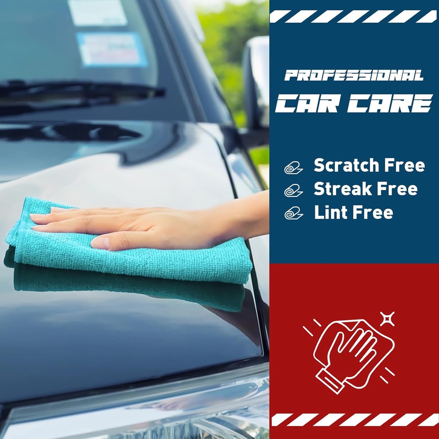 Microfiber Cleaning Cloths-50 Pack, Microfiber Towels Bulk, Towels for
