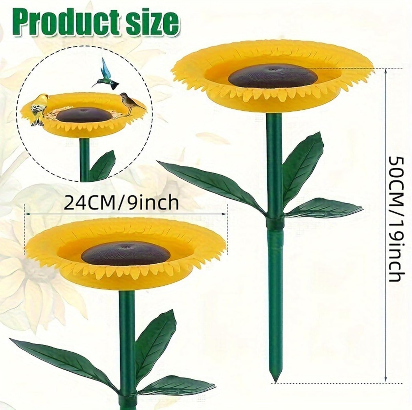 Sunflower Bird Feeder Decor, Outdoor Garden Feeding Ornament, Wildlife Food Dispenser, Artistic Yard Accent with Floral Shape, Bird Feeder with Charming Style, Feeding Decor for Pond Deck Porch