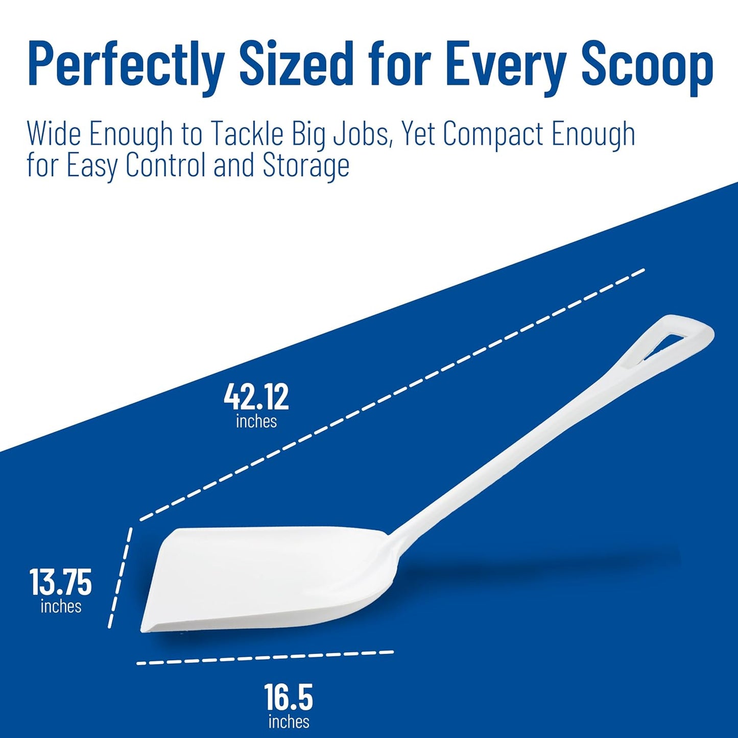 SPARTA 41077EC02 Plastic Sanitary Shovel, Food Safe Plastic Shovel For
