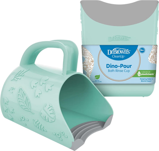 Dr. Brown's CleanUp Dino-Pour Baby Bath Rinse Cup, Tear-Free Rinsing f