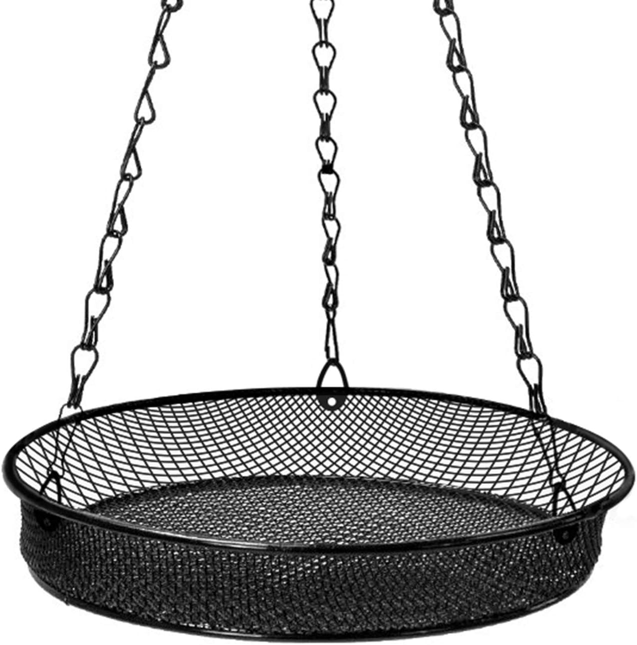 Sorbus Bird Feeder Hanging Tray, Seed Tray for Bird Feeders, Great for Attracting Birds Outdoors, Backyard, Garden (Black)