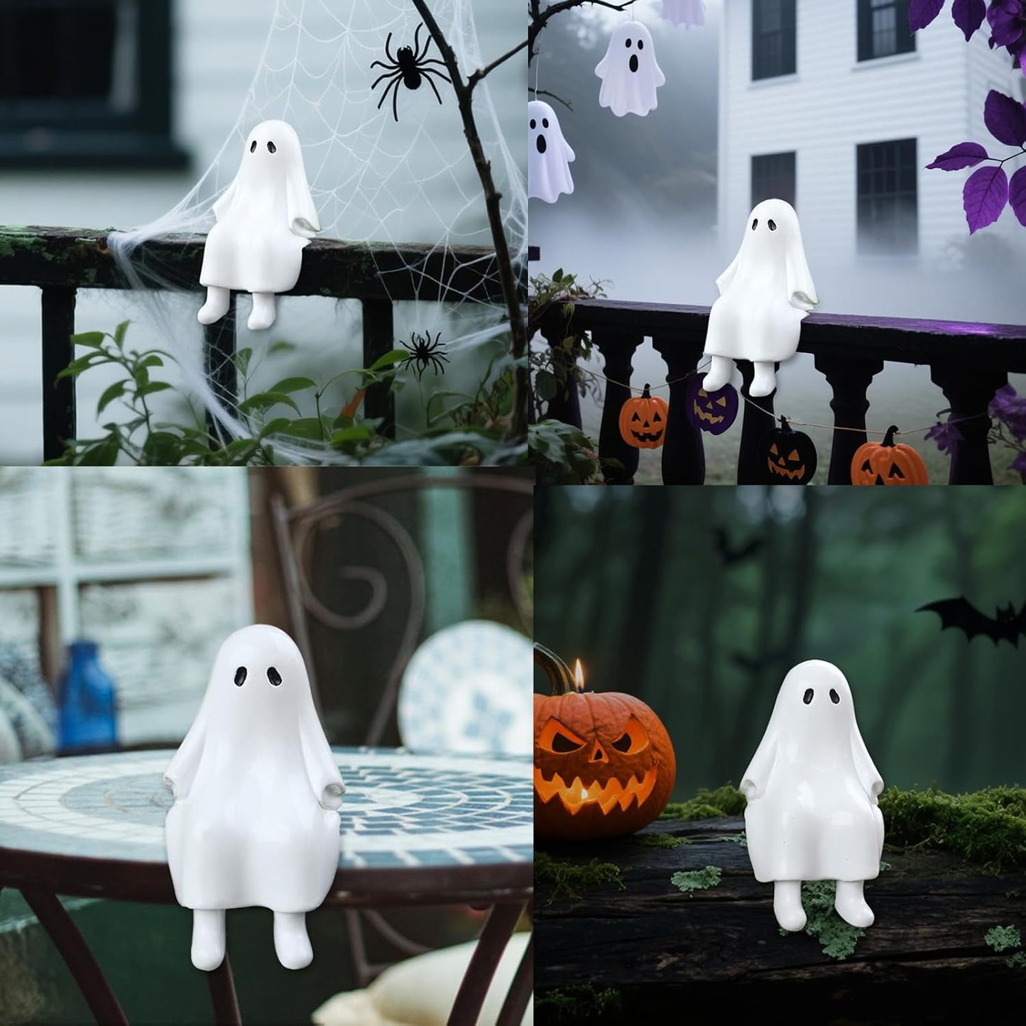 XKFLUAHM Cute Figurines Garden Decor Planter Hugger for pots Funny Ghost Outdoor Gifts Women Plant Flower Yard Lawn Ornament