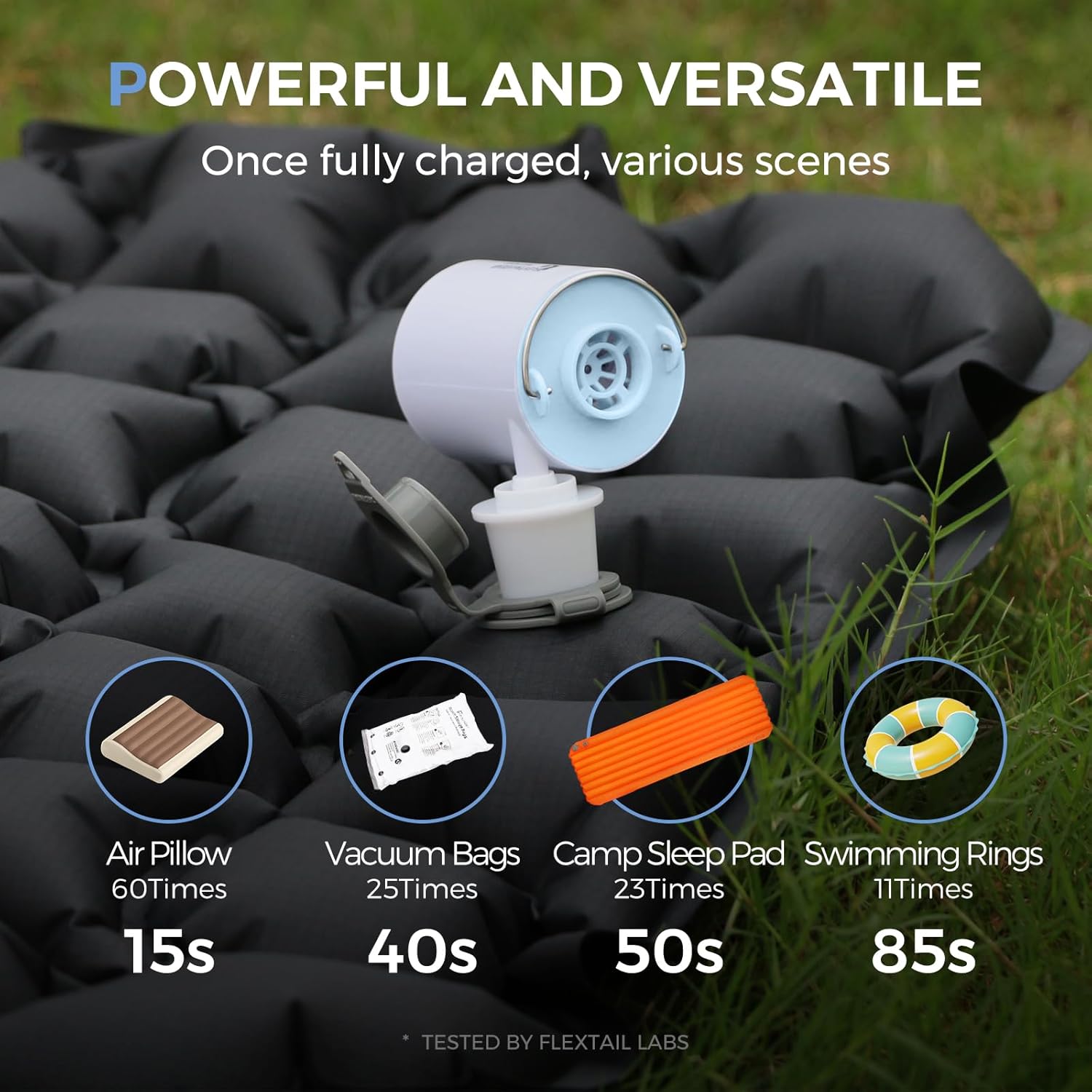 FLEXTAILGEAR Portable Air Pump for Inflatables, 2.82oz Classic Tiny Ai