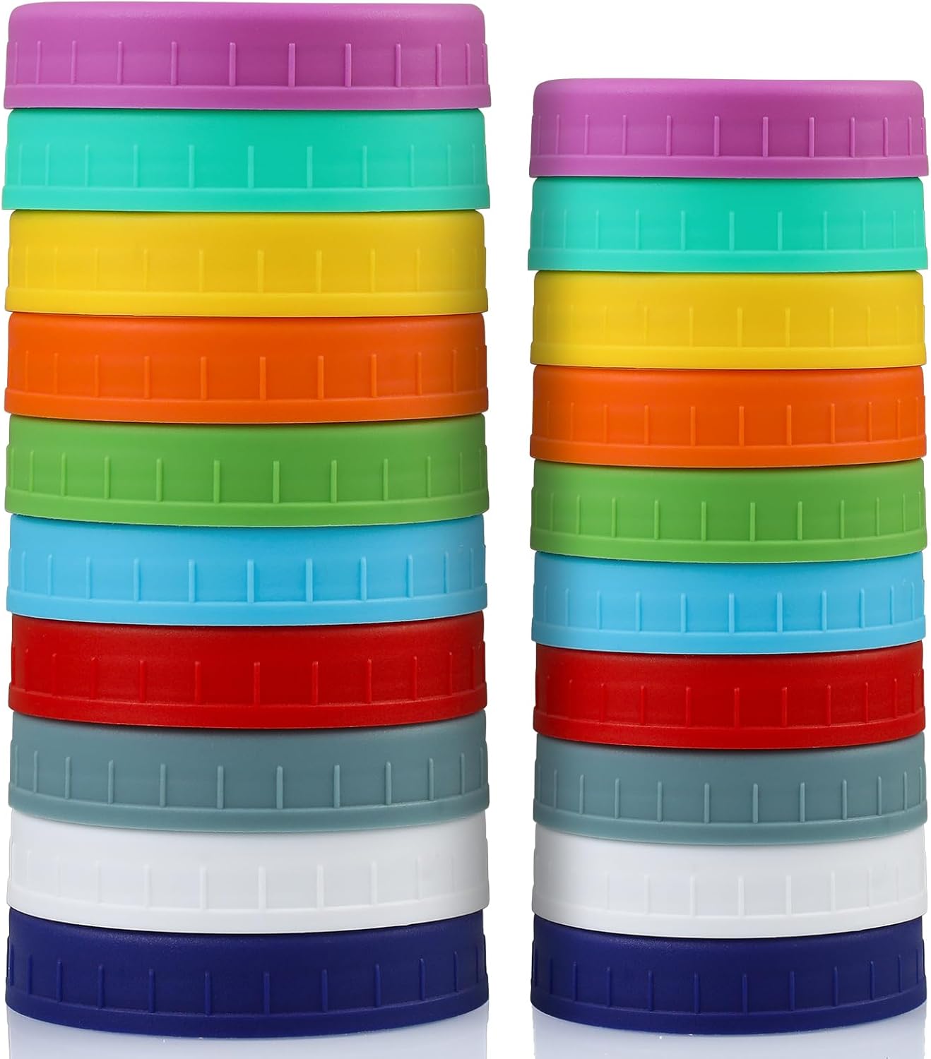 AOZITA 10 WIDE Mouth & 10 REGULAR Mouth Mason Jar Lids - 20 Pack Food 