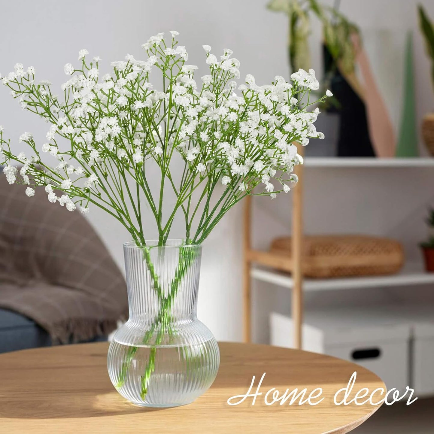 MAQIAHN 6 Baby Breath Artificial Flowers - Babies Breath Flowers Artificial Bulk Faux Flowers Bouquet White Flores Greenery Real Touch Fake Flowers Arrangements Wedding Centerpieces Tables Decorations