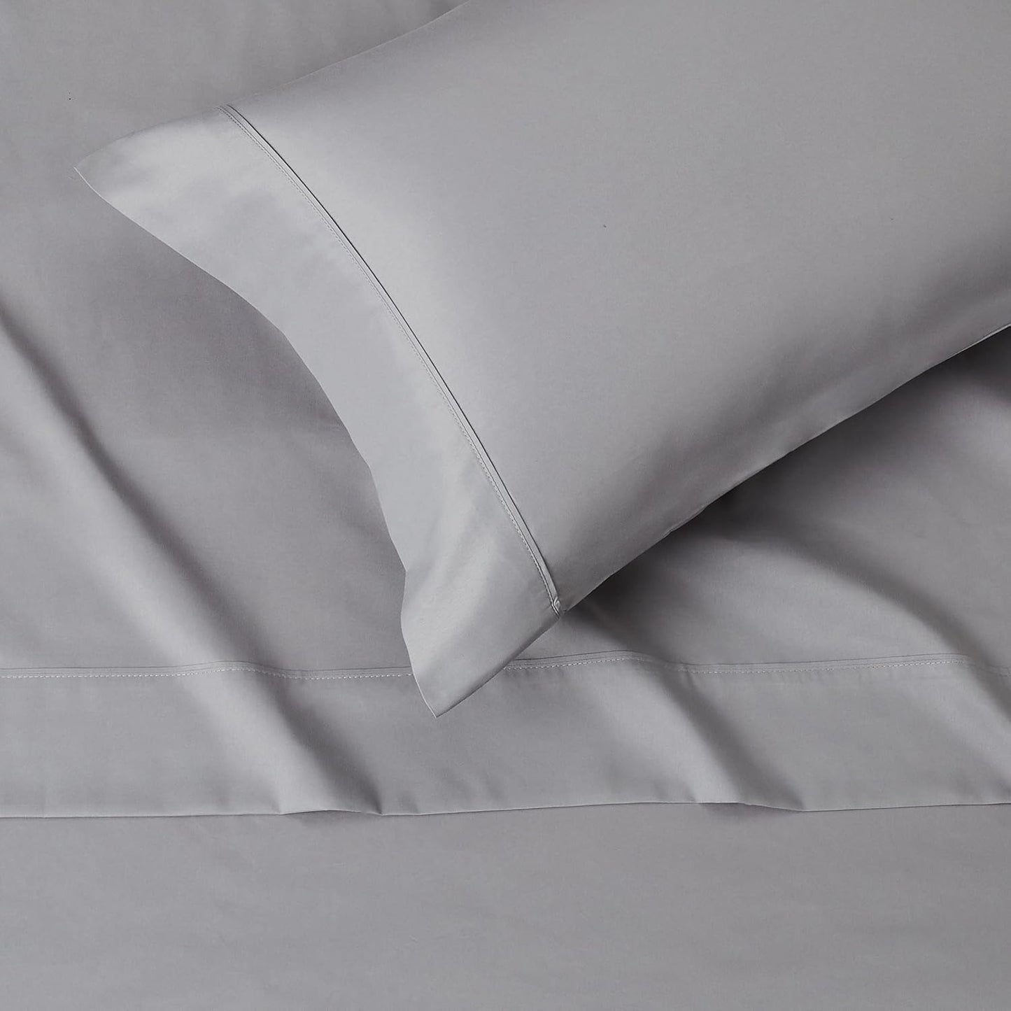 Amazon Basics Lightweight Super Soft Easy Care Wrinkle-Free Breathable Brushed Microfiber 3-Piece Bed Sheet Set with 14-Inch Deep Pockets, Twin, Dark Gray, Solid