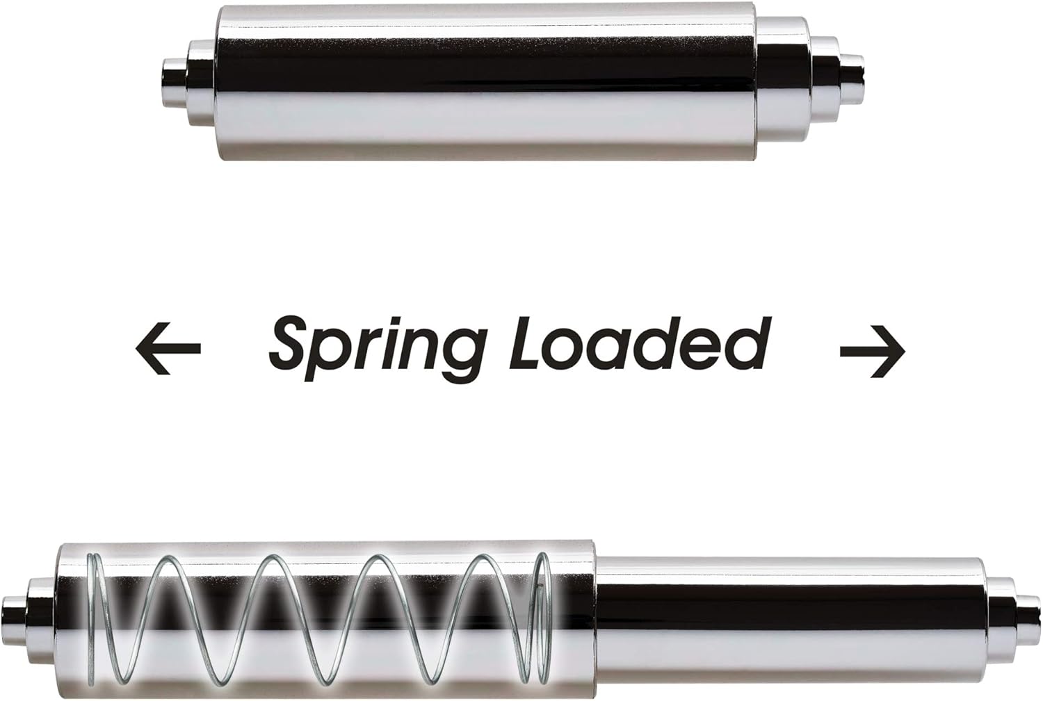 Universal Plastic Spring Loaded Toilet Paper Roll Holder Replacement, 