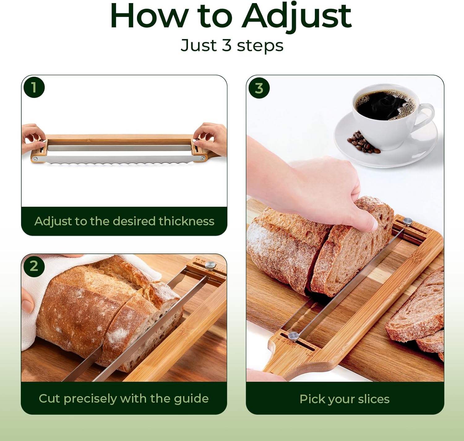 keechee Bread Pilot Adjustable Bread Knife – Upgraded Bread Slicer for