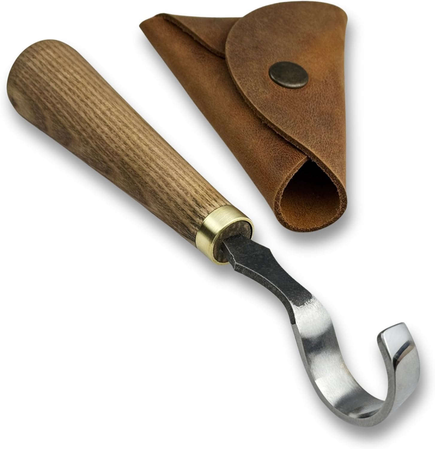 Sharky Spoon Carving Hook Knife 1.2 in (3 cm) – Curved Wood Carving Kn