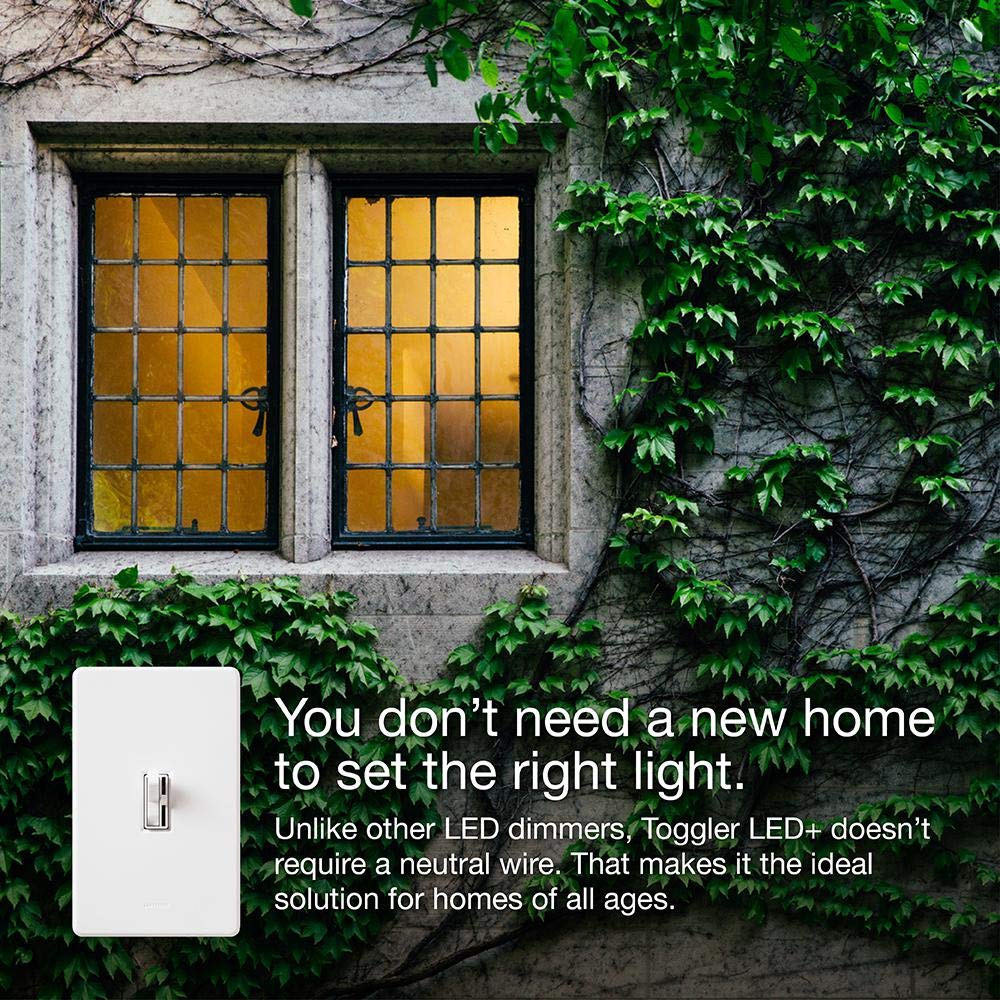 Lutron Ariadni/Toggler LED+ Dimmer Light Switch for Dimmable LED, Halo