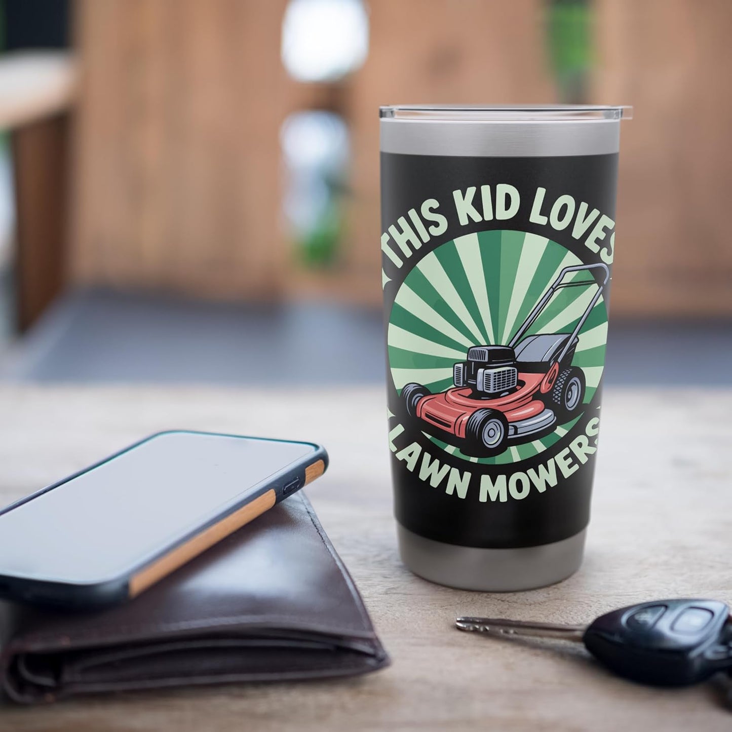 This Kid Loves Lawn Mowers Lawn Care Enthusiast Landscaper Stainless Steel Insulated Tumbler